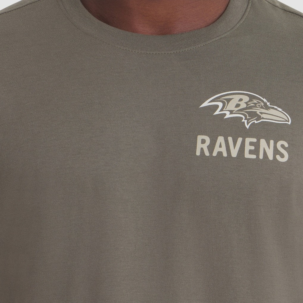 Baltimore Ravens 2025 Salute to Service Sideline Long Sleeve T-Shirt - Olive - Image 3