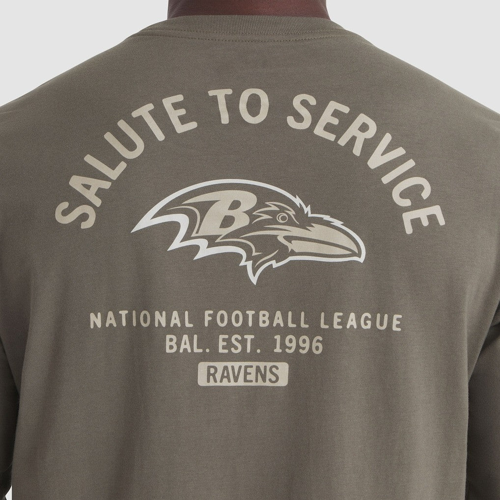 Baltimore Ravens 2025 Salute to Service Sideline Long Sleeve T-Shirt - Olive - Image 6