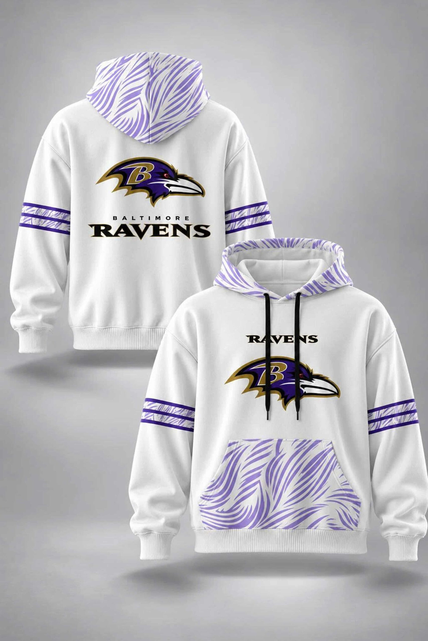 Baltimore Ravens 2026 Noise Rising Falls Hoodie Ravens Merch Gifts For Football Fan