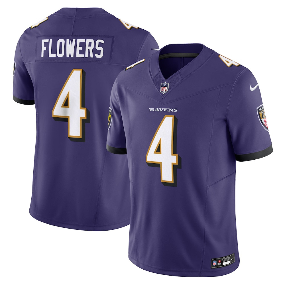 Baltimore Ravens Merch - Men's Zay Flowers Purple Vapor F.U.S.E. Limited Jersey - Cool Football Gift Ideas
