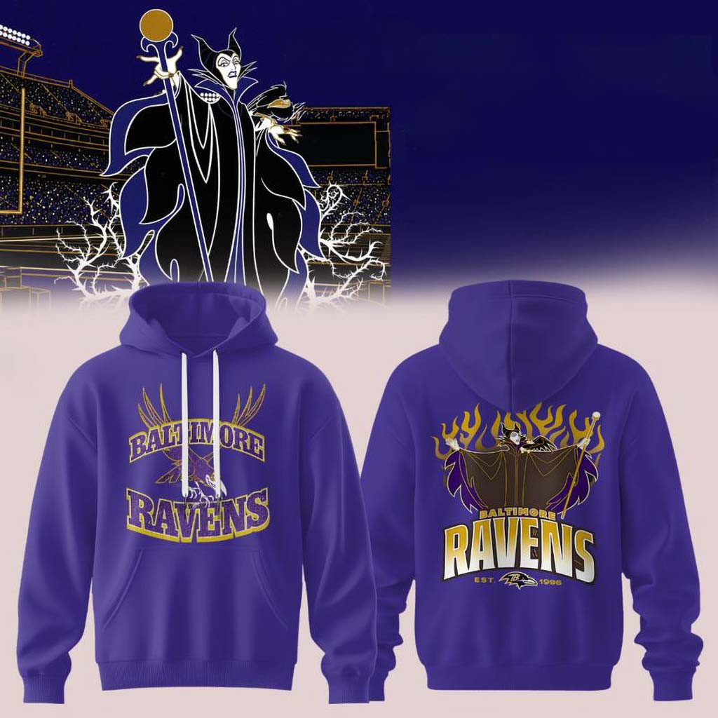 Baltimore Ravens X Disney Diaval X Maleficent Collaboration 2026 Hoodie Baltimore Ravens Merch