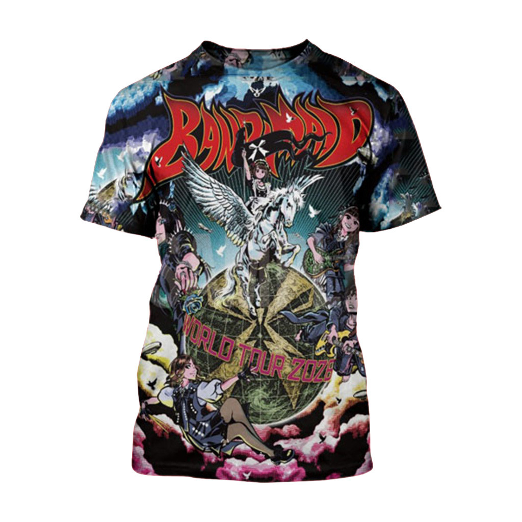 Band Maid World Tour 2026 Comic Artwork By Shun Suzuki And Yokun T-Shirt Band Maid Merch