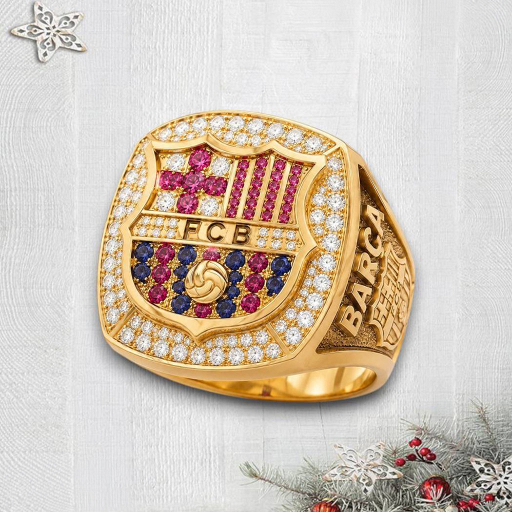 Barcelona FC Championship Commemorative Ring Barcelona FC Merch Gifts For Him