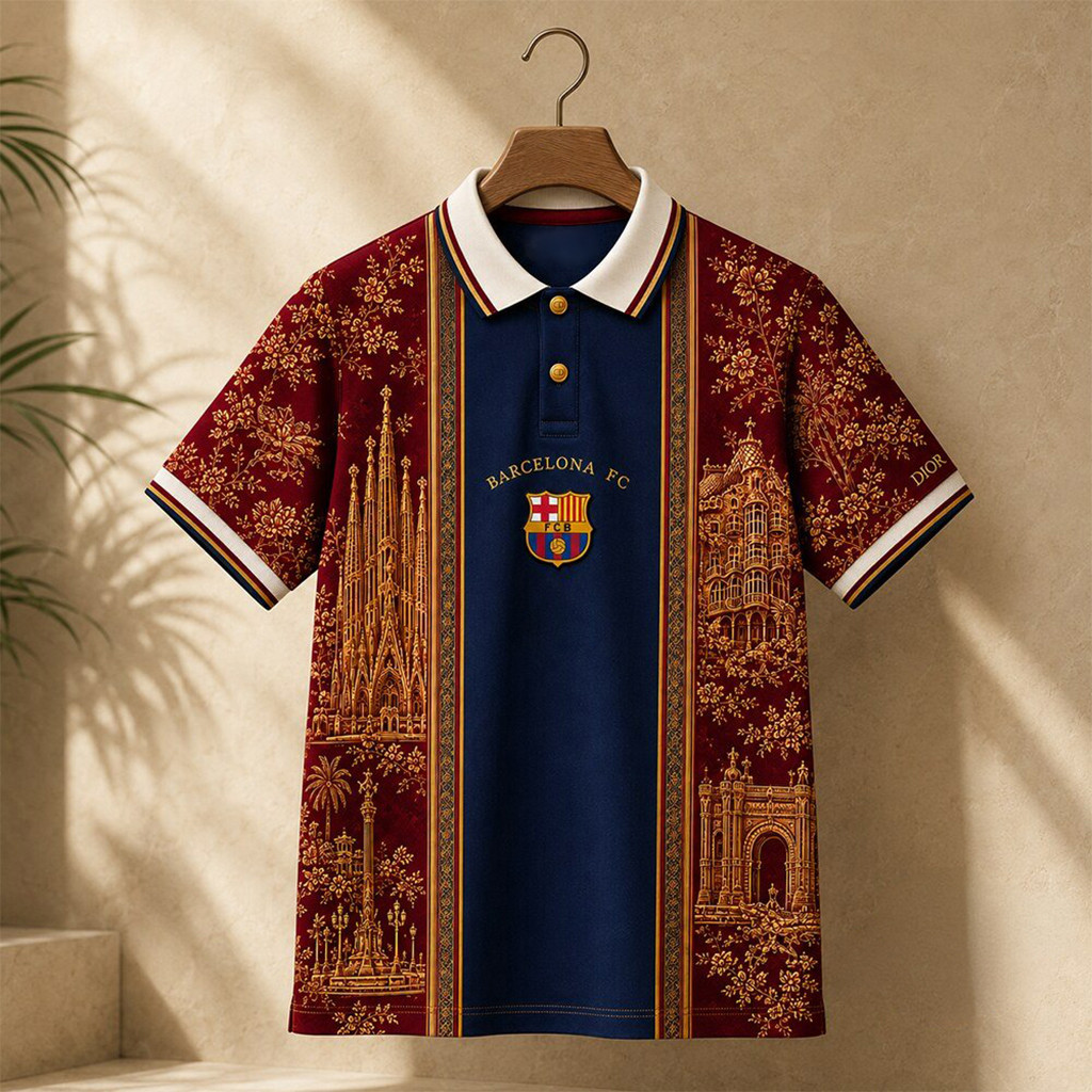 Barcelona FC Paris Polo Shirt 2026 FCB Merch Soccer Lover Apparel Best Father's Day Gifts