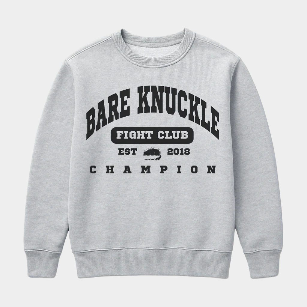 Bare Knuckle Merch 2026 BKFC Champion Varsity Crewneck Sweatshirt Gifts For Boxing Lovers