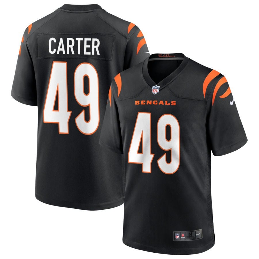 Barrett Carter Cincinnati Bengals 2025 Game Jersey - Black