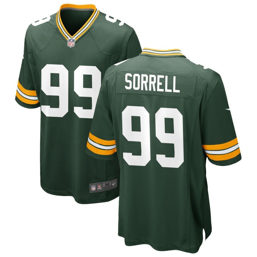 Barryn Sorrell Green Bay Packers 2025 Game Jersey - Green