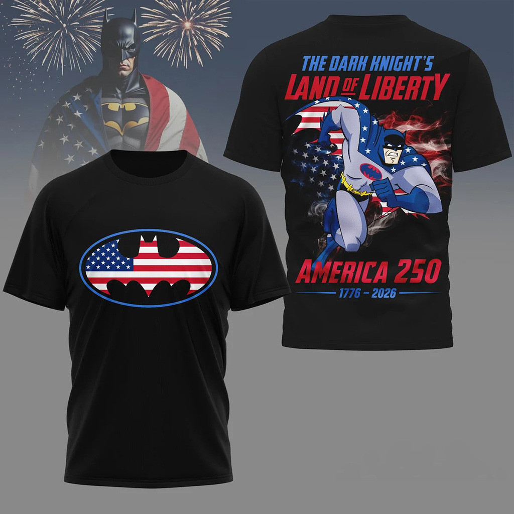 Batman America 250 Land of Liberty T-Shirt Batman Merch For Fan 4th Of July Gifts