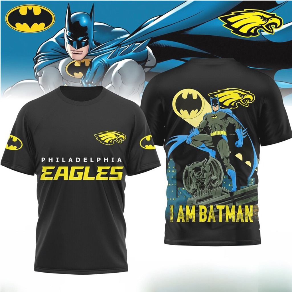 Batman X Philadelphia Eagles I Am Batman T-Shirt Philadelphia Eagles Merch Best Football Gifts