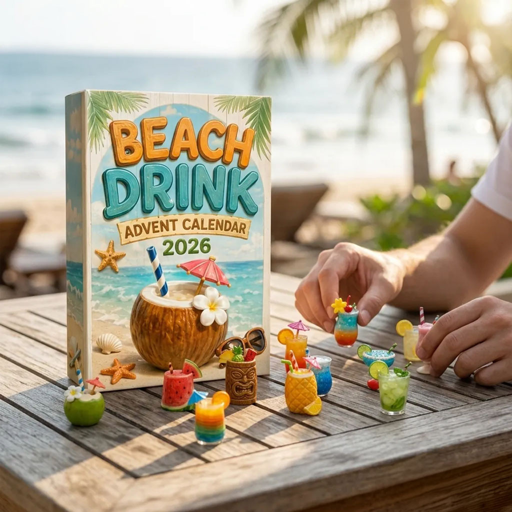 Beach Drink Advent Calendar 2026 Summer Tropical Christmas Ornaments Gift For Family