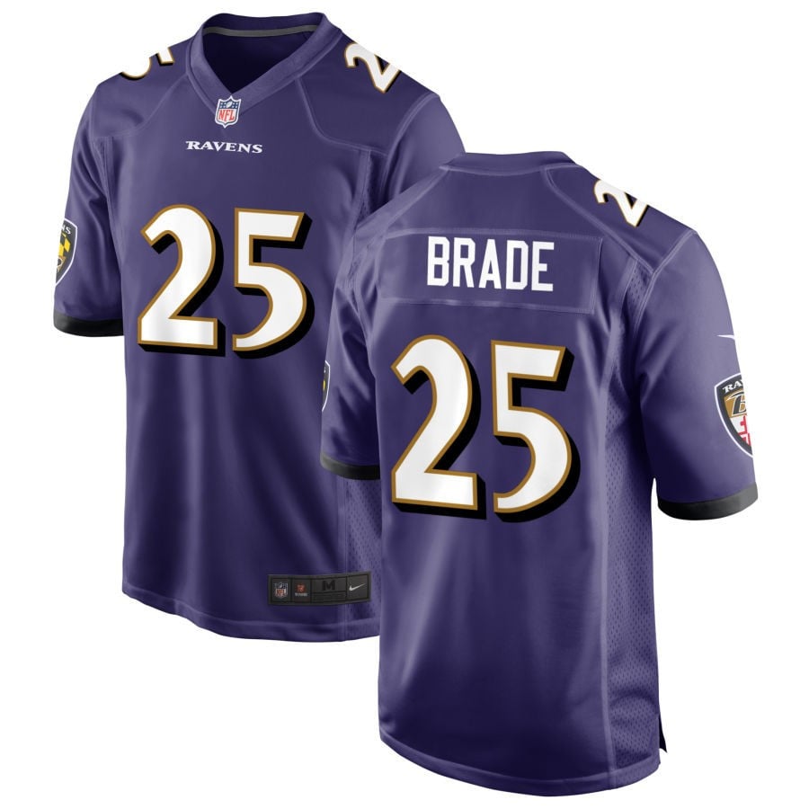 Beau Brade Baltimore Ravens 2025 Game Jersey - Purple