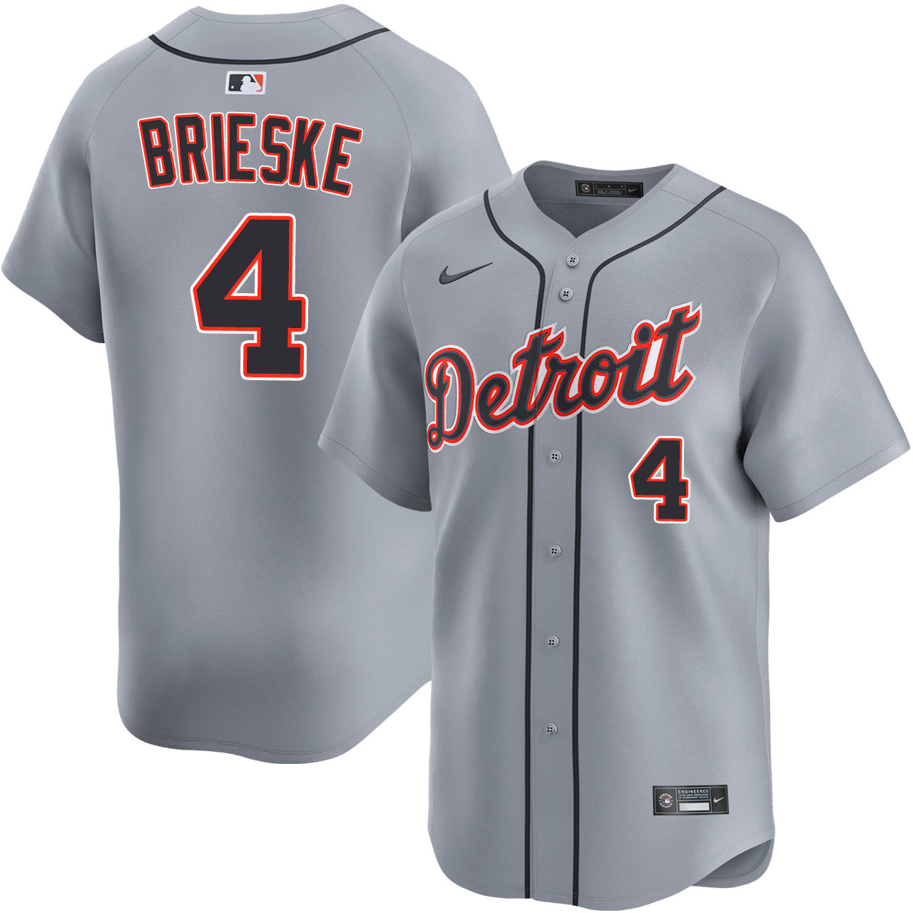 Beau Brieske Detroit Tigers 2026 Road Limited Jersey - Grey