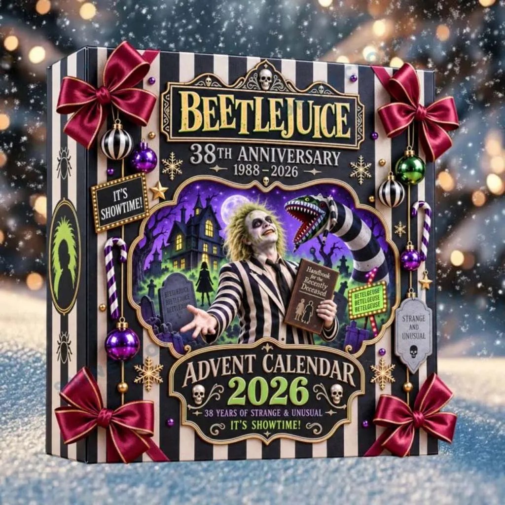Beetlejuice 38th Anniversary Advent Calendar Christmas Ornaments Beetlejuice Merch Fan Gifts