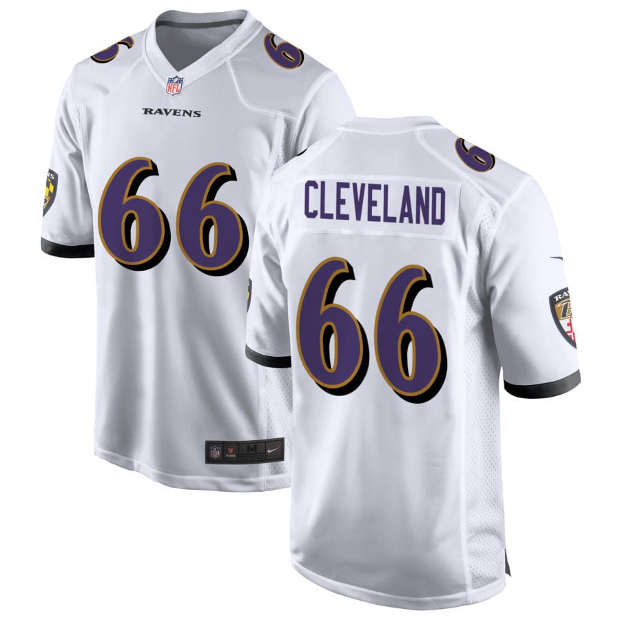 Ben Cleveland Baltimore Ravens 2025 Game Jersey - White