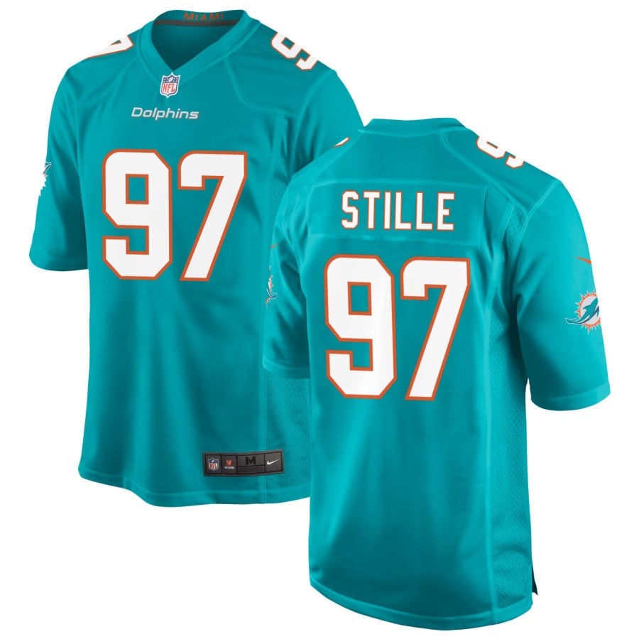 Ben Stille Miami Dolphins 2025 Game Jersey - Aqua
