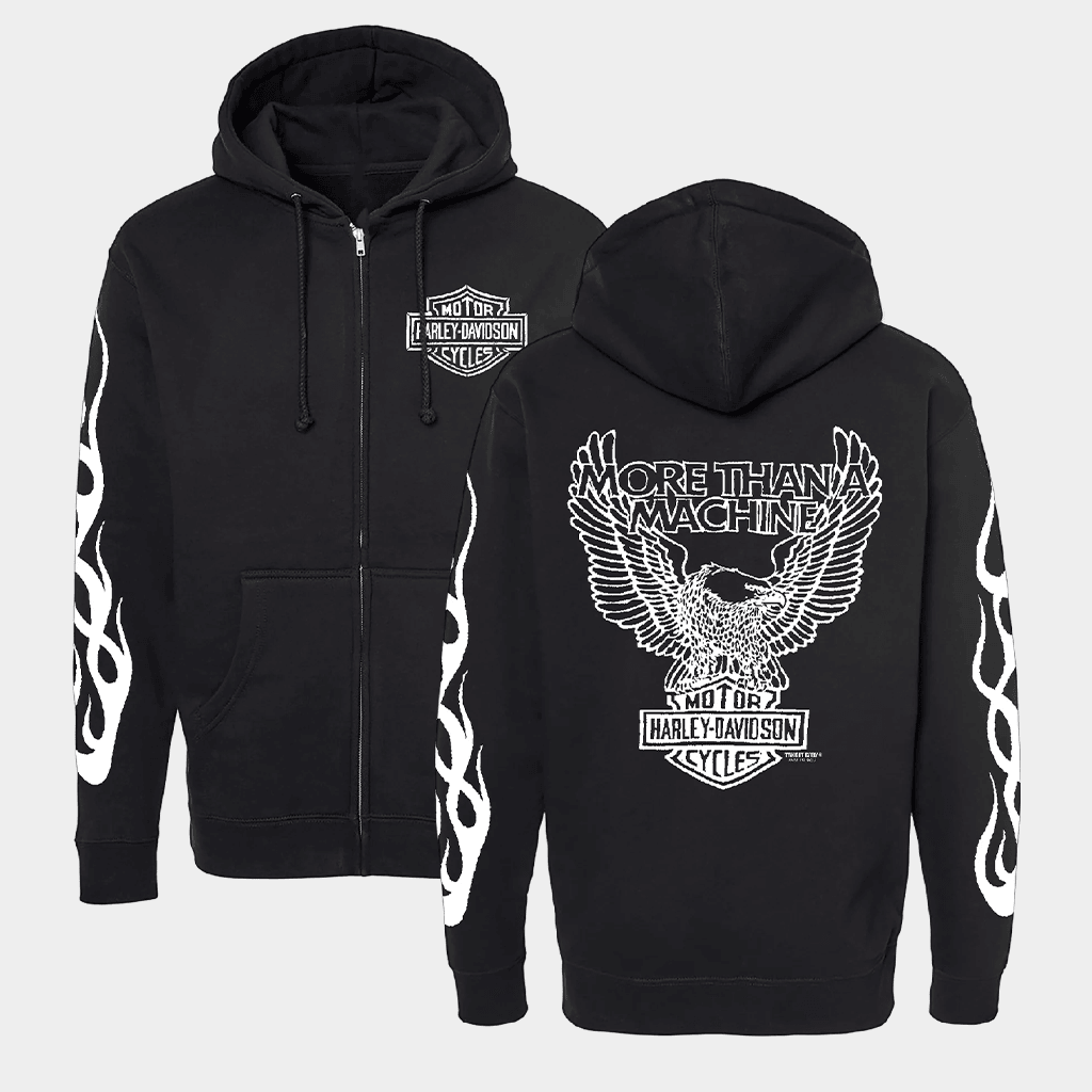 Beyond Human Merch Harley Davidson More Than A Machine Zip Hoodie Gifts For Motorcycle Lovers