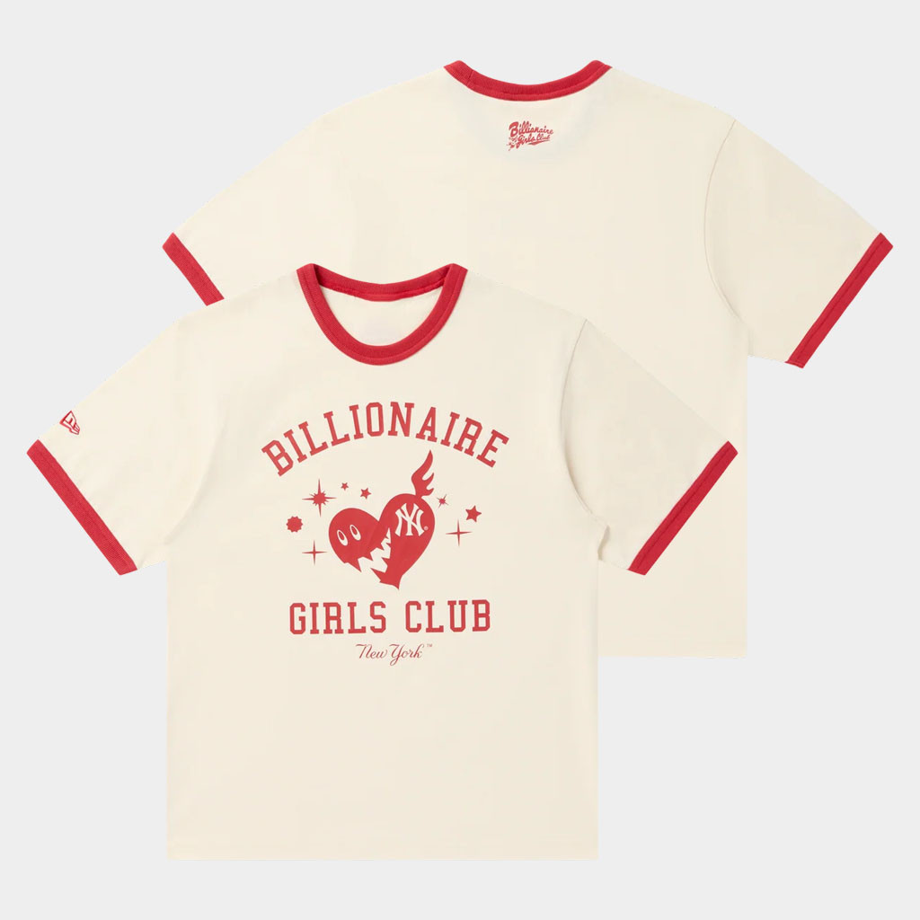 Billionaire Boys Club Merch 2026 BBC X New York Yankees Heart Monster Ringer T-Shirt Women's