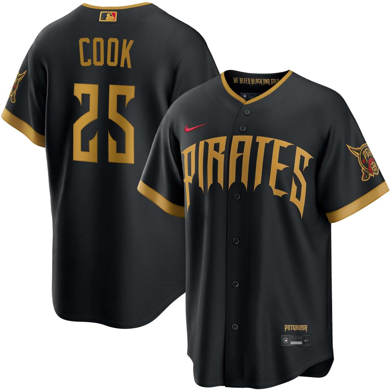 Billy Cook Pittsburgh Pirates 2026 City Connect Stadium Jersey - Black