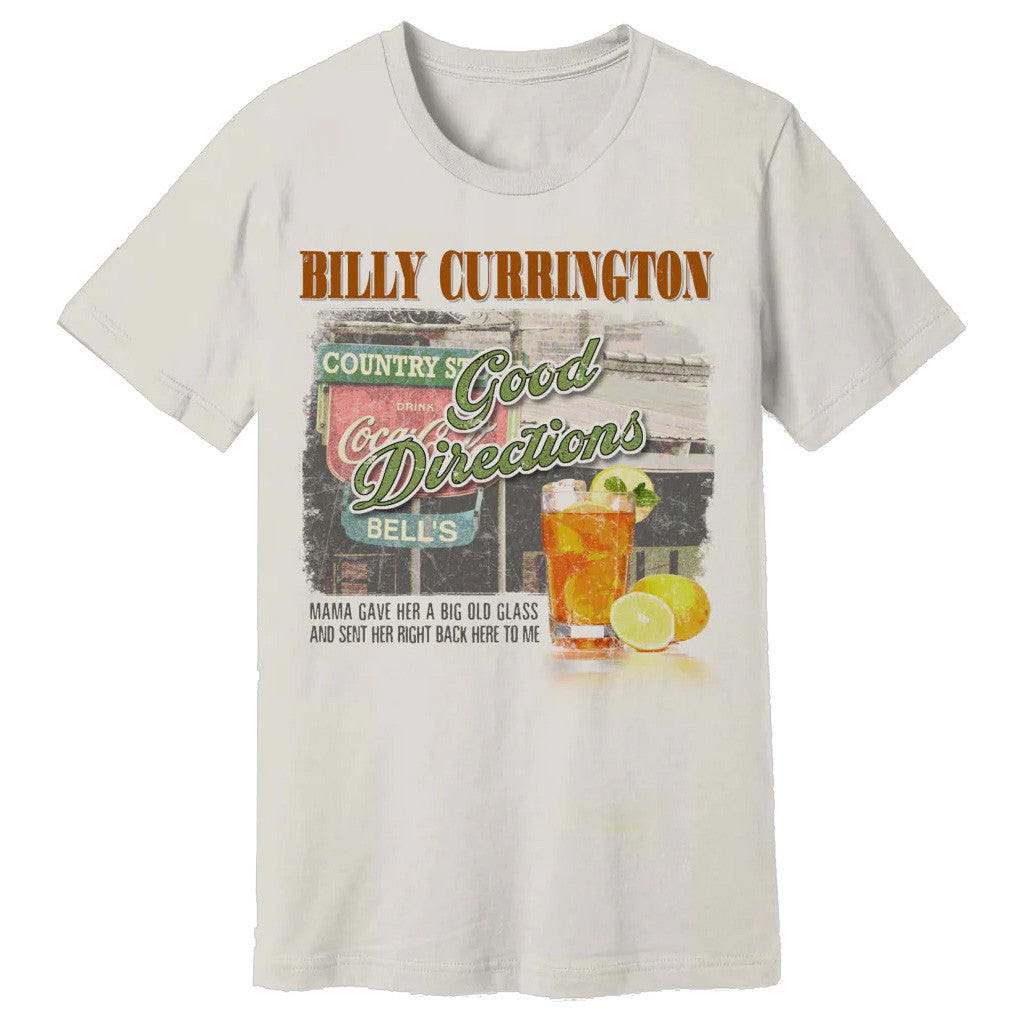Billy Currington Merch Tour 2025 Billy Currington White Smoke Good Directions T-Shirt