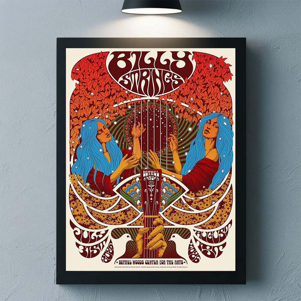 Billy Strings Bethel New York 2026 2 Night Event Poster Billy Strings Merch Wall Art Decor