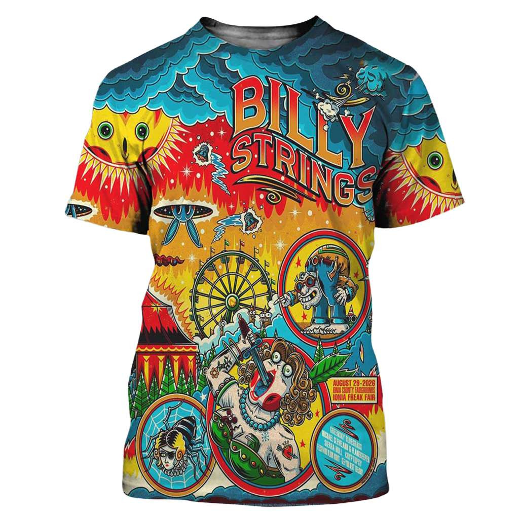 Billy Strings Ionia Freak Fair 2026 Night 2 Poster Ionia MI August 29 2026 All Over Print Shirt