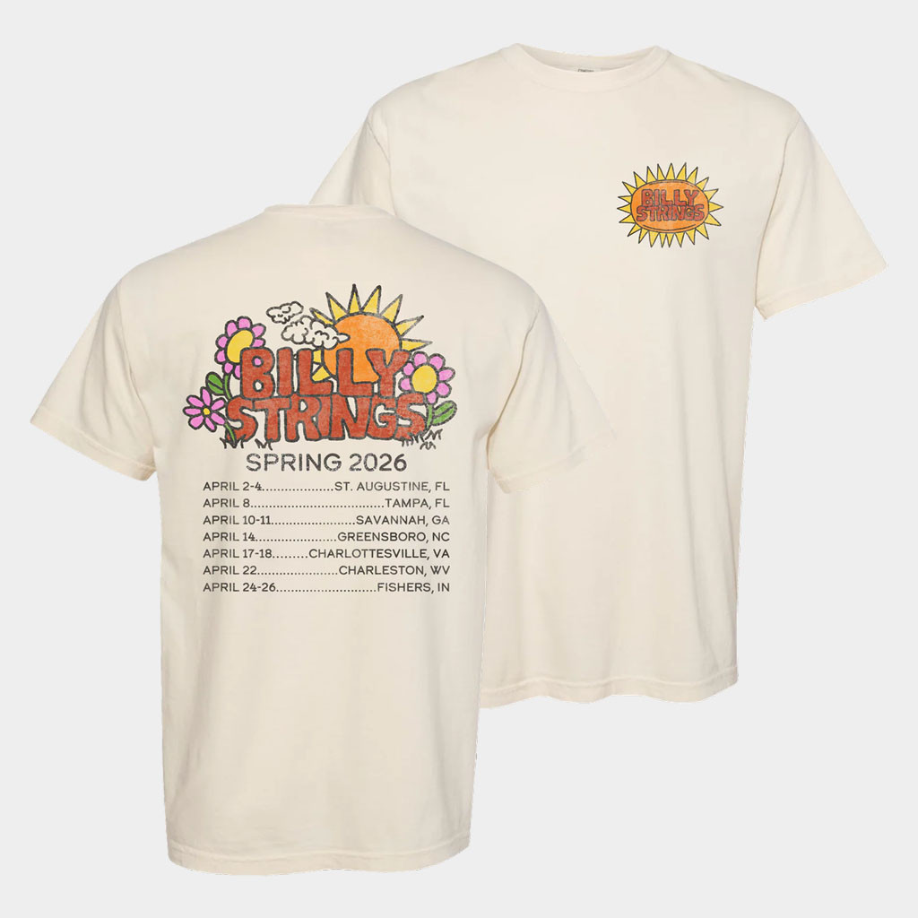Billy Strings Merch 2026 Sunshine T-Shirt With Dates Hailey Miller Beiden Shirt Fan Apparel