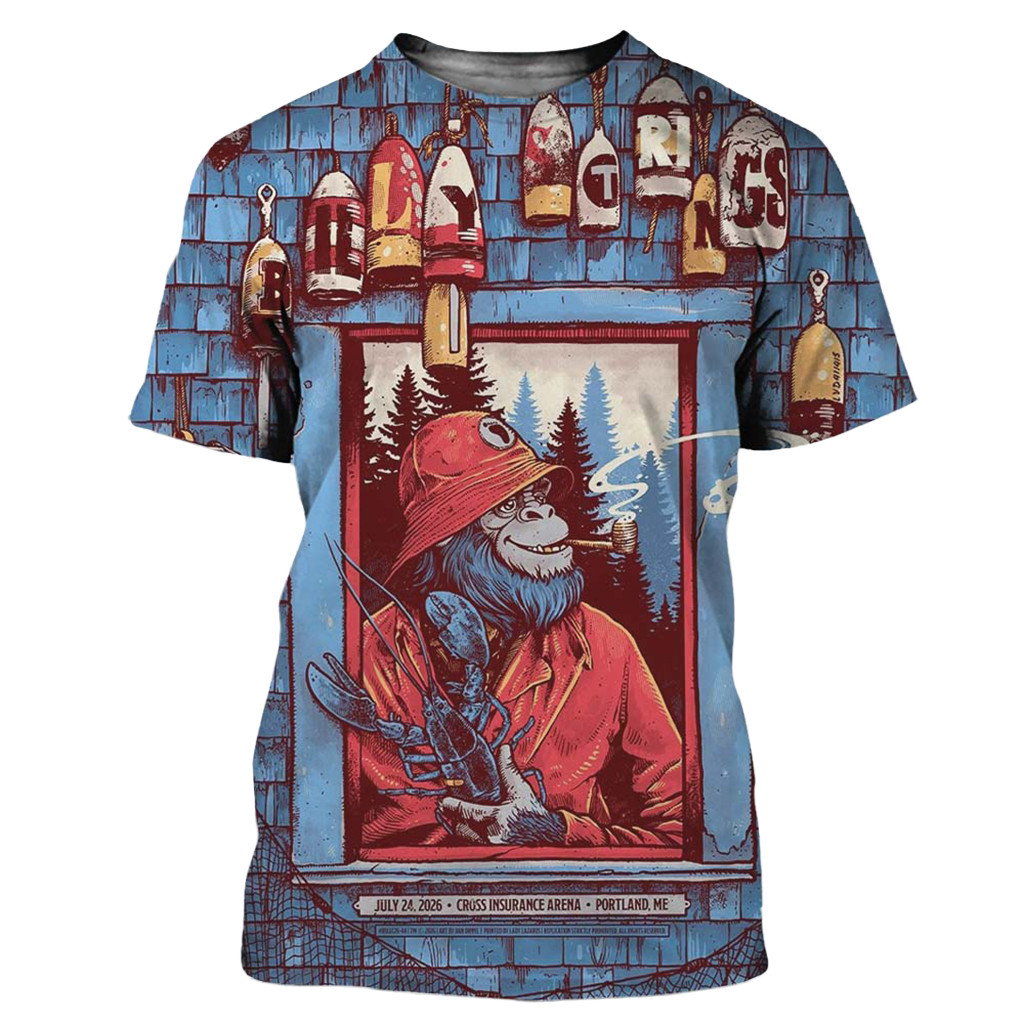 Billy Strings Merch Portland ME 2026 Night 1 Event Shirt Gifts For Music Lovers