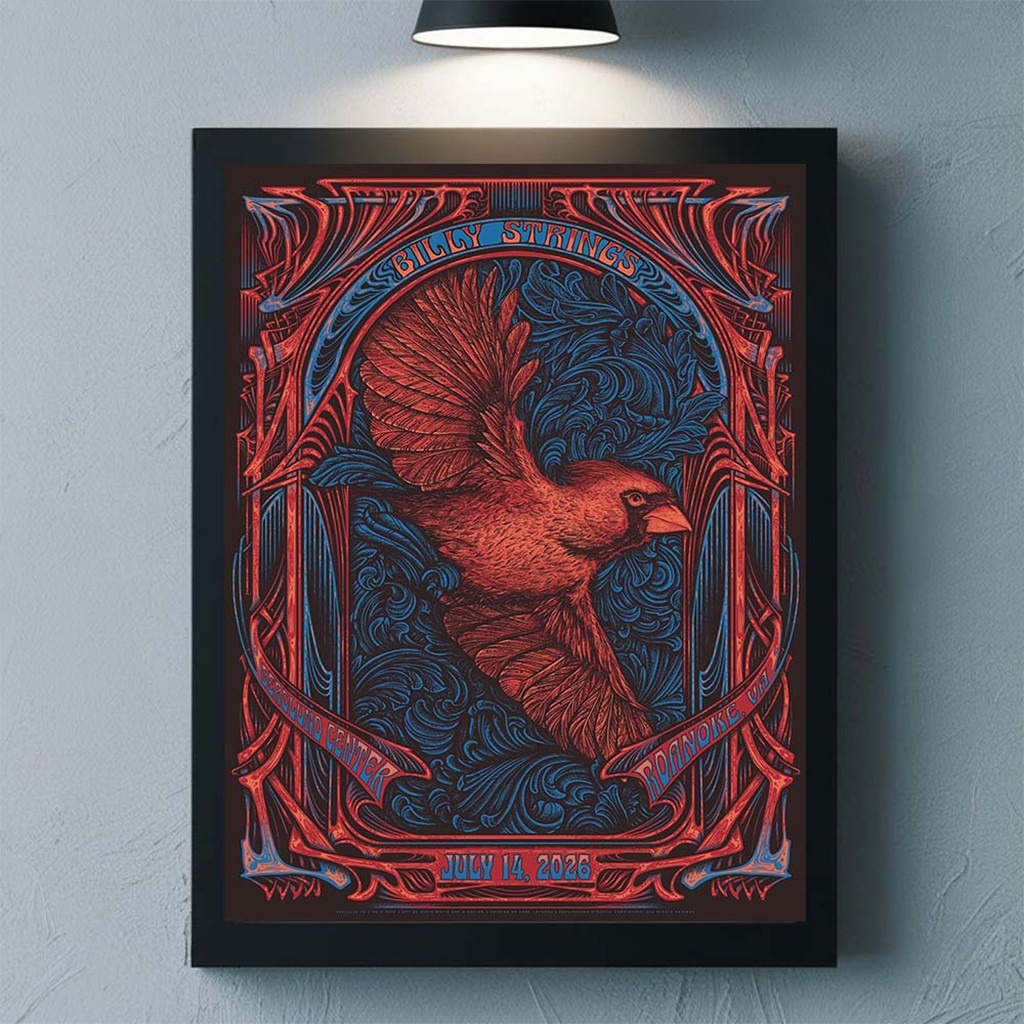Billy Strings Roanoke Virginia 2026 Venue Poster Billy Strings Merch Wall Art Decor Fan Gifts