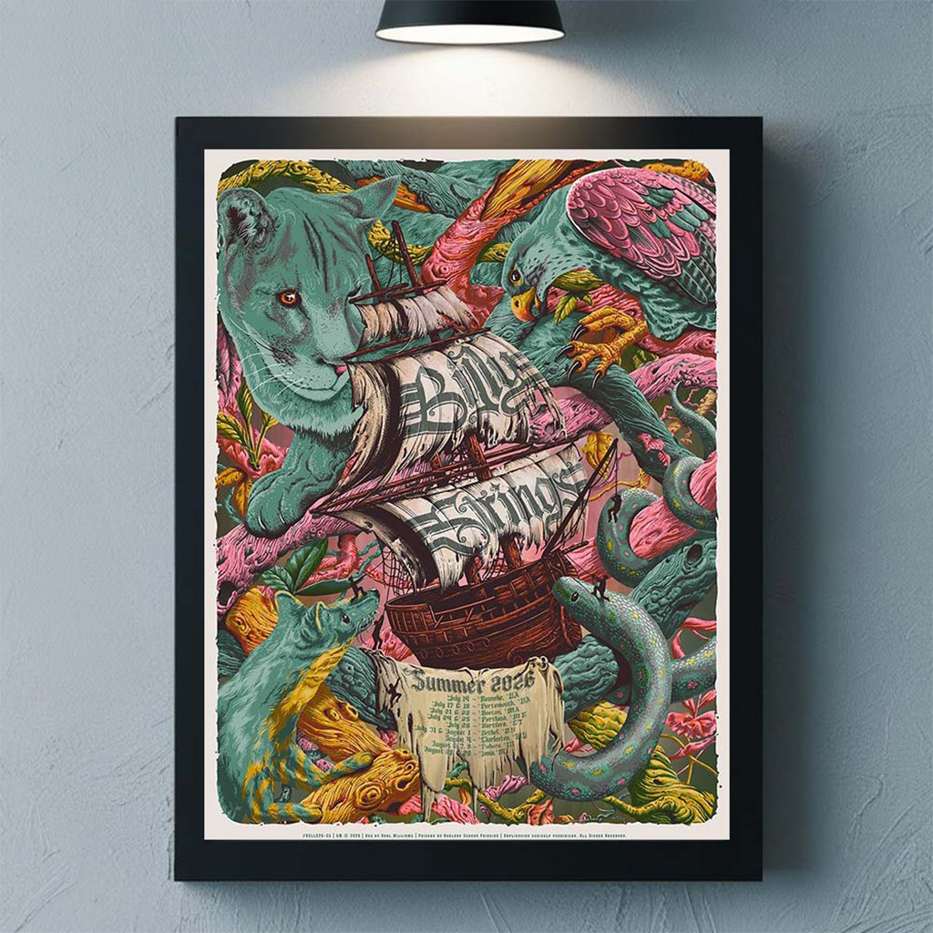 Billy Strings Summer 2026 Tour North America Poster Art By Neal Williams Poster Home Decor