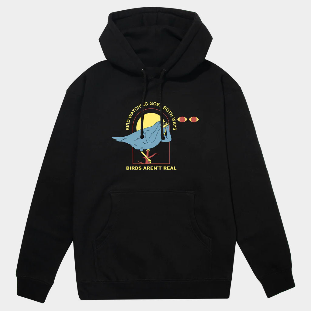 Birds Aren't Real Merch 2026 Bird Watching Hoodie Black Unique Gifts For Brothers