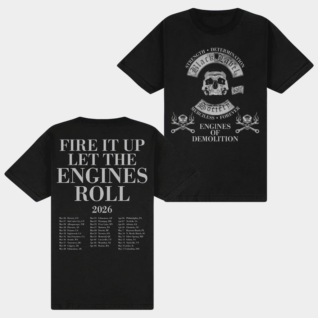 Black Label Society Merch 2026 Engines Of Demolition Black Tour T-Shirt Gifts For Music Fans
