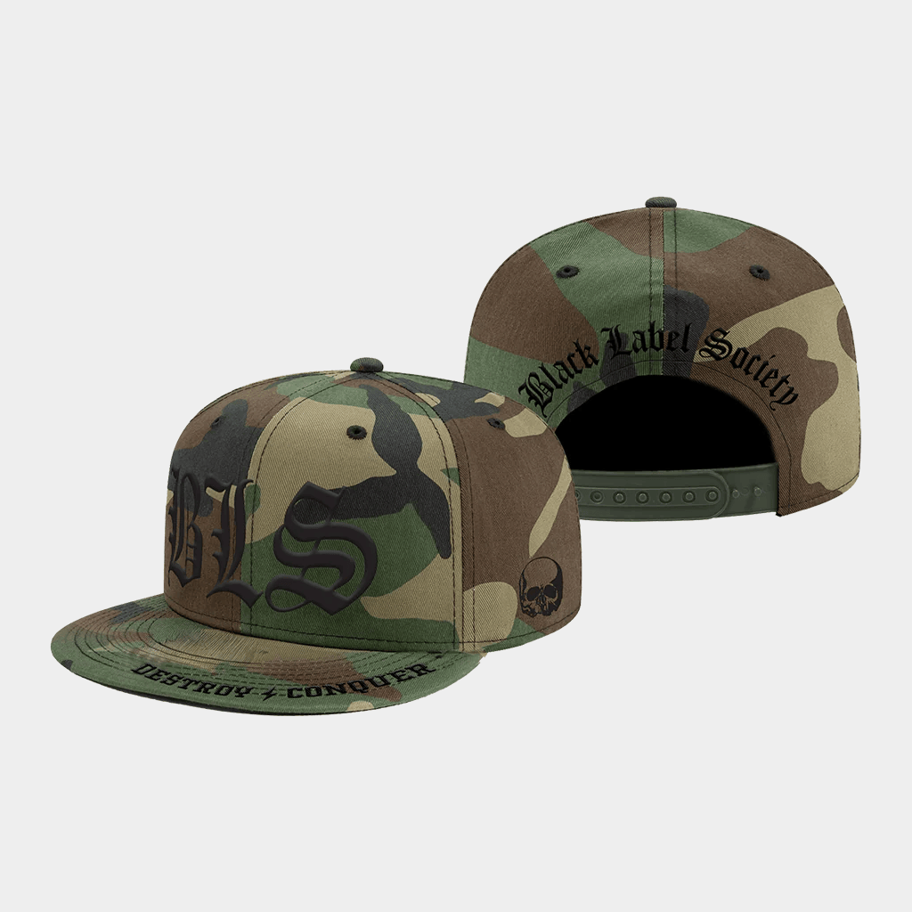 Black Label Society Merch 2026 Engines Of Demolition Deluxe Camo Snapback Hat Gifts For Fans