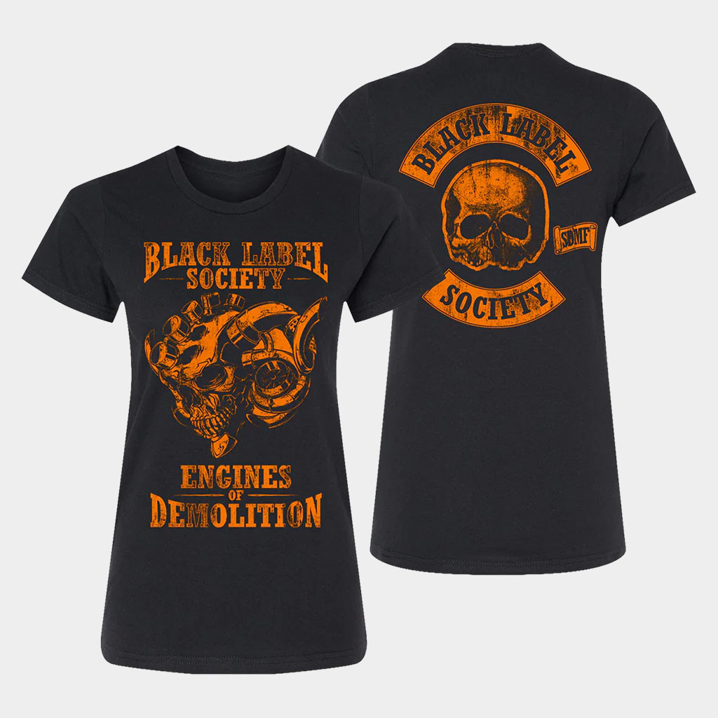 Black Label Society Merch 2026 Engines Of Demolition Skully T-Shirt Gifts For Her