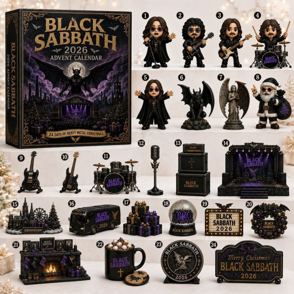 Black Sabbath 2026 Advent Calendar 24 Days Of Heavy Metal Christmas Black Sabbath Merch - Image 2