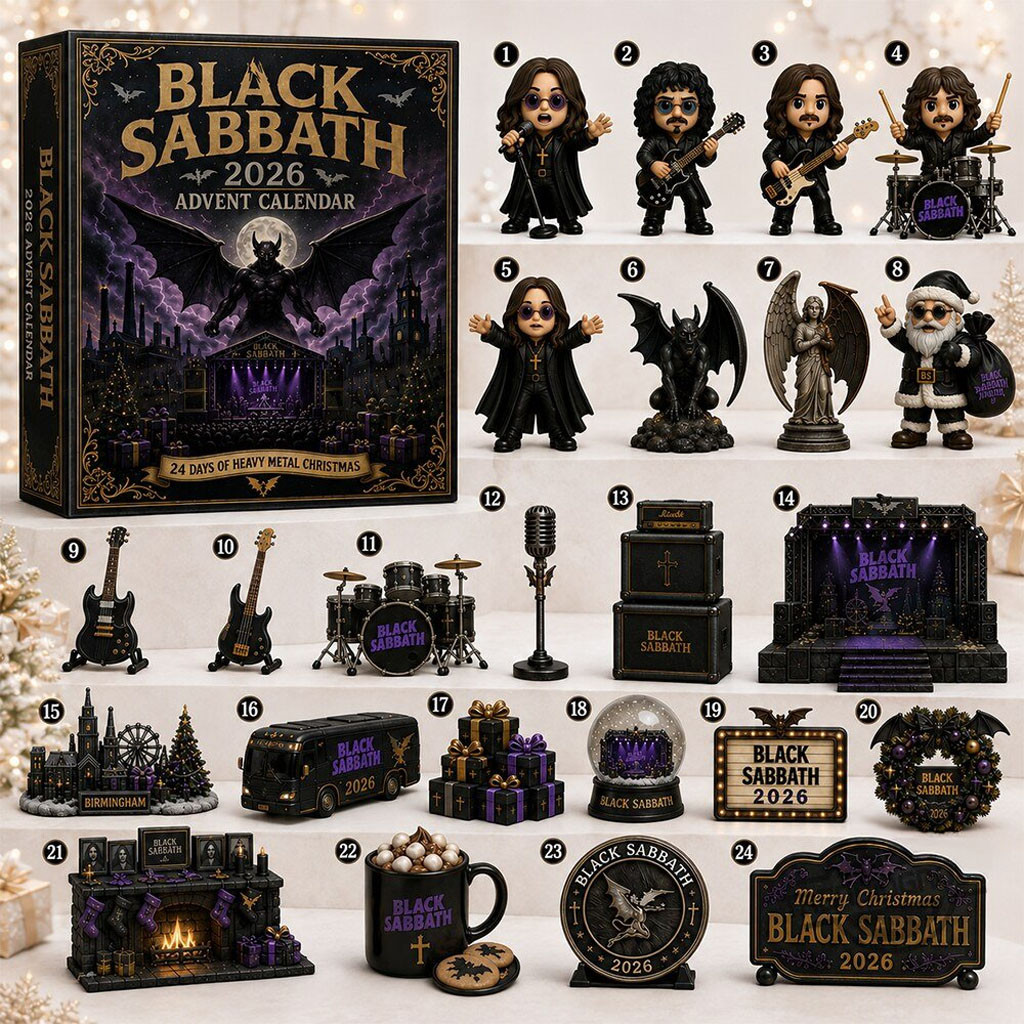 Black Sabbath 2026 Advent Calendar 24 Days Of Heavy Metal Christmas Black Sabbath Merch