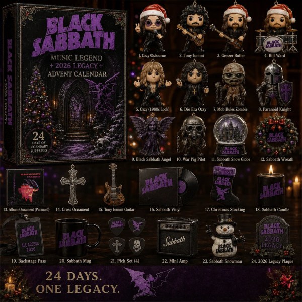 Black Sabbath 2026 Music Legacy Advent Calendar Christmas Ornaments Black Sabbath Merch Gifts - Image 2