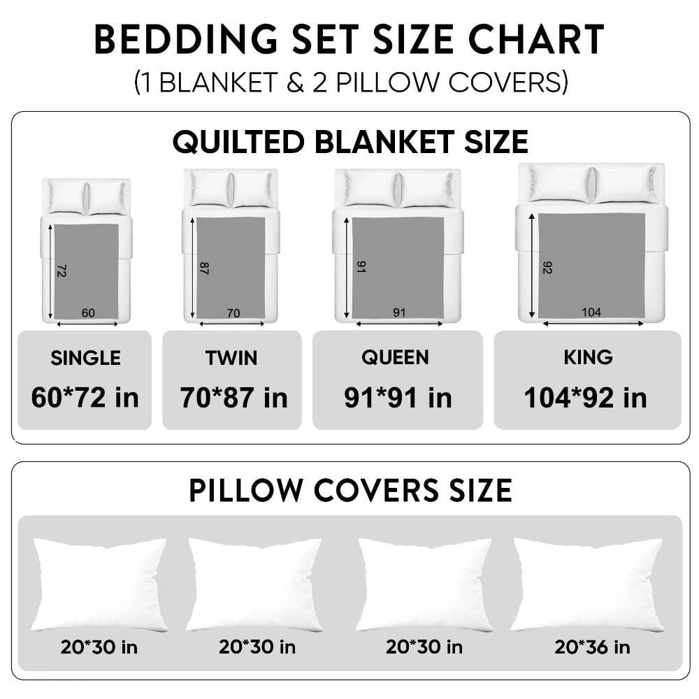 Black Sabbath Quilted Bedding Set Gothic Themed Bedspread Set Black Sabbath Merch Fan Gifts - Image 2