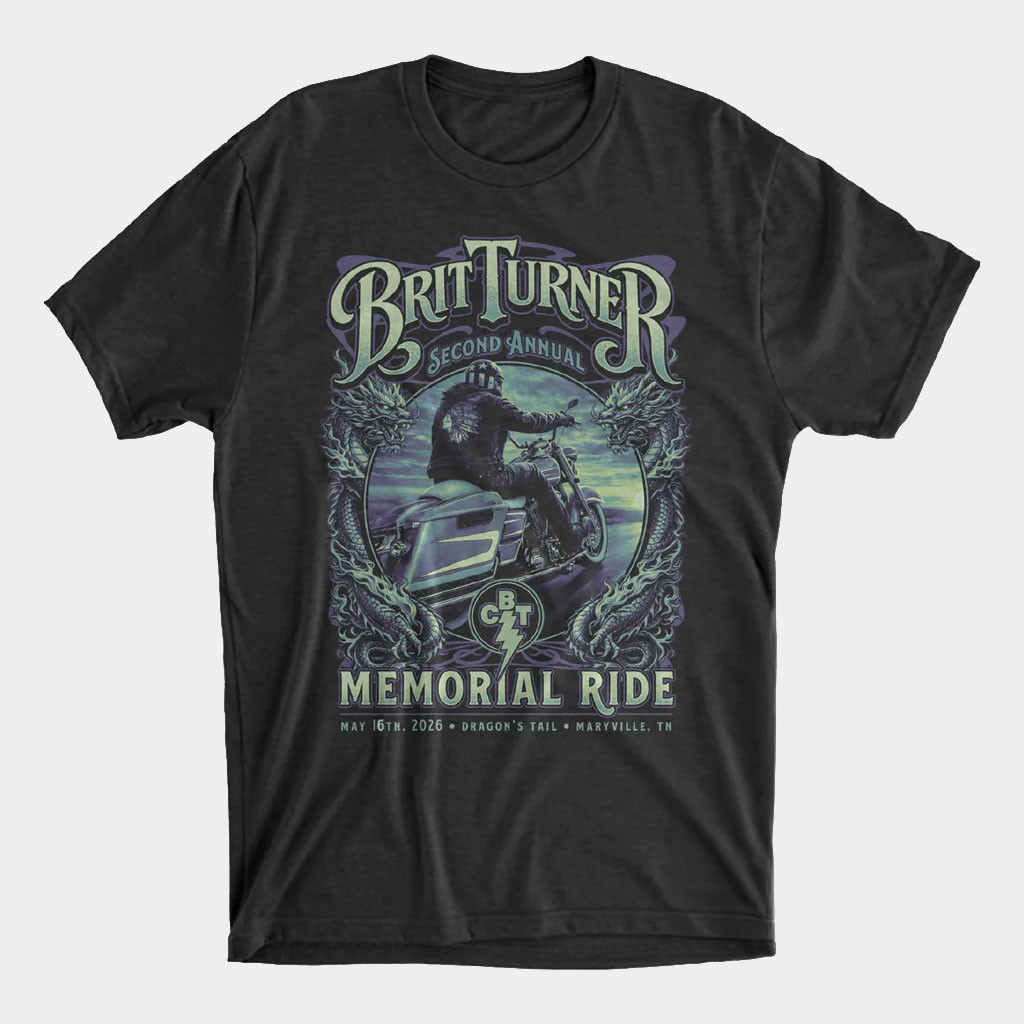 Blackberry Smoke Merch 2026 2nd Annual Brit Turner Memorial Ride T-Shirt Gift For Rock Fans