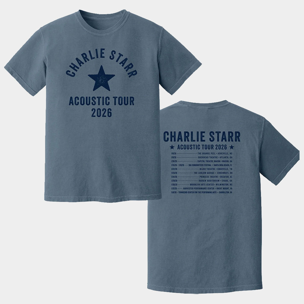Blackberry Smoke Merch Charlie Starr 2026 Acoustic Tour T-Shirt Best Gifts For Music Lovers
