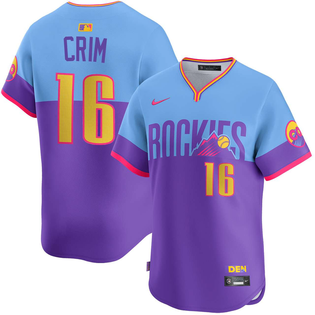 Blaine Crim Colorado Rockies City Connect Limited Jersey - Purple
