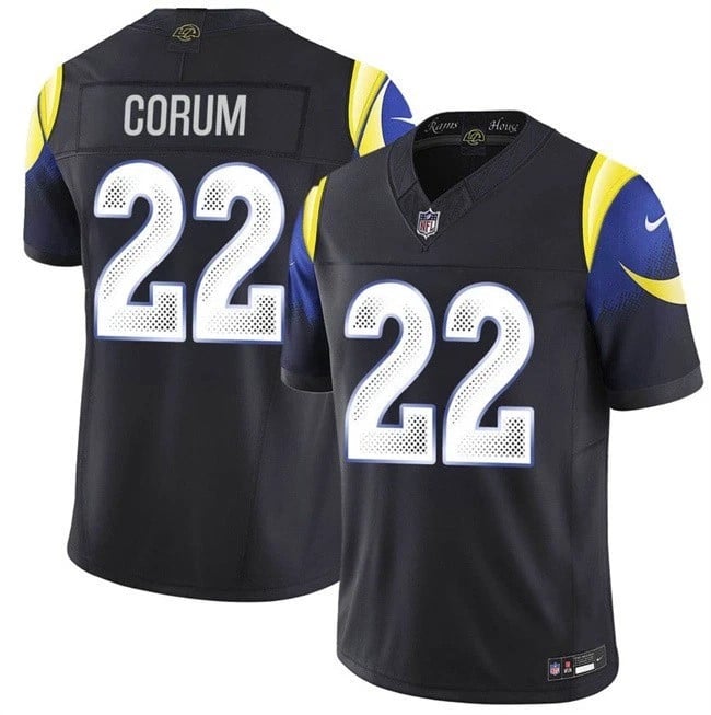 Blake Corum Los Angeles Rams 2025 "Rivalries" Game Jersey - Black