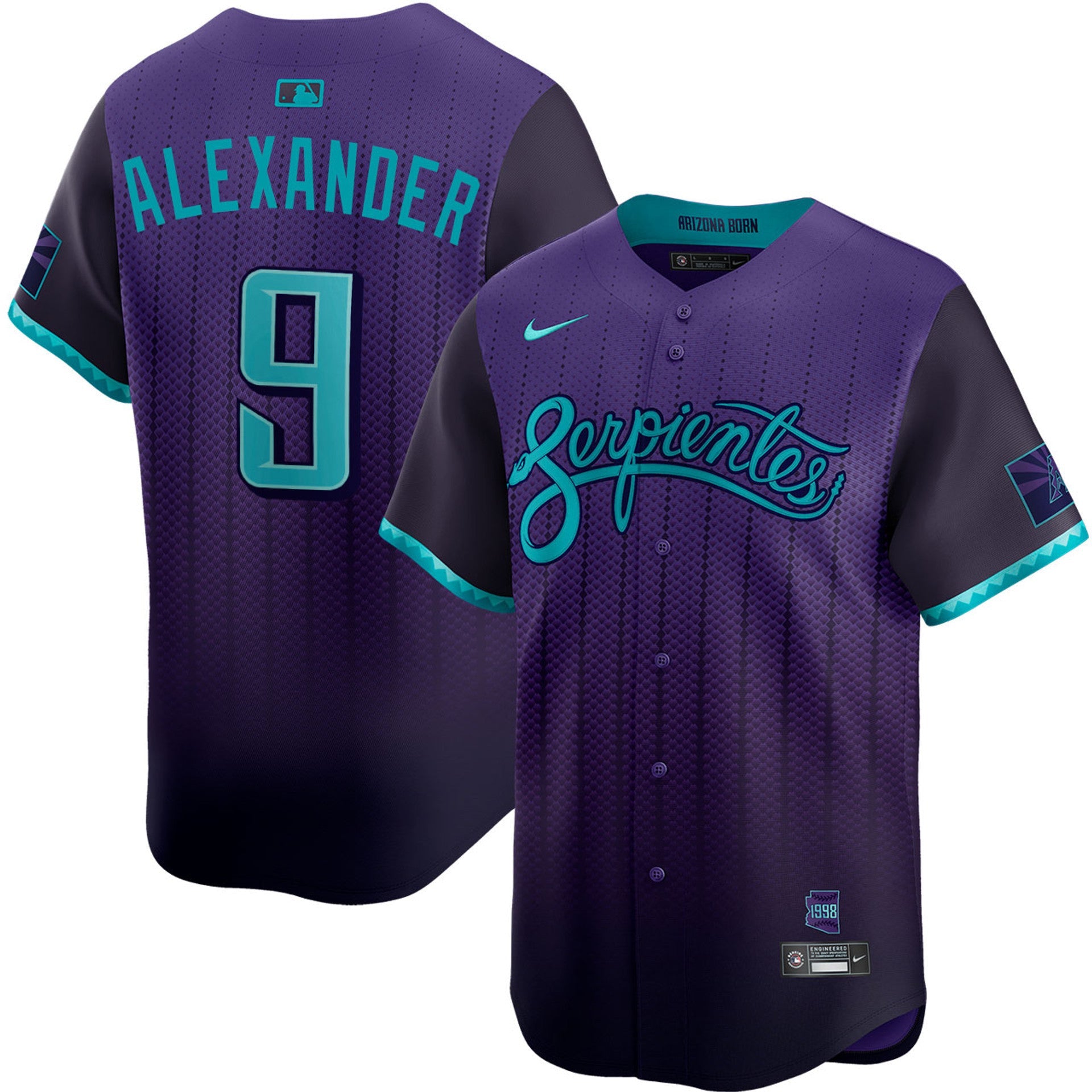Blaze Alexander Arizona Diamondbacks 2025 City Connect Limited Jersey - Purple