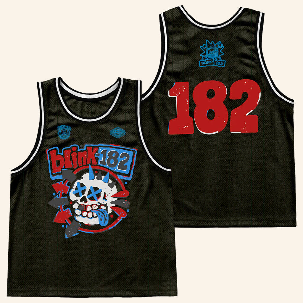 Blink 182 Merch Skull Jersey Music Lover Gift Ideas For Him