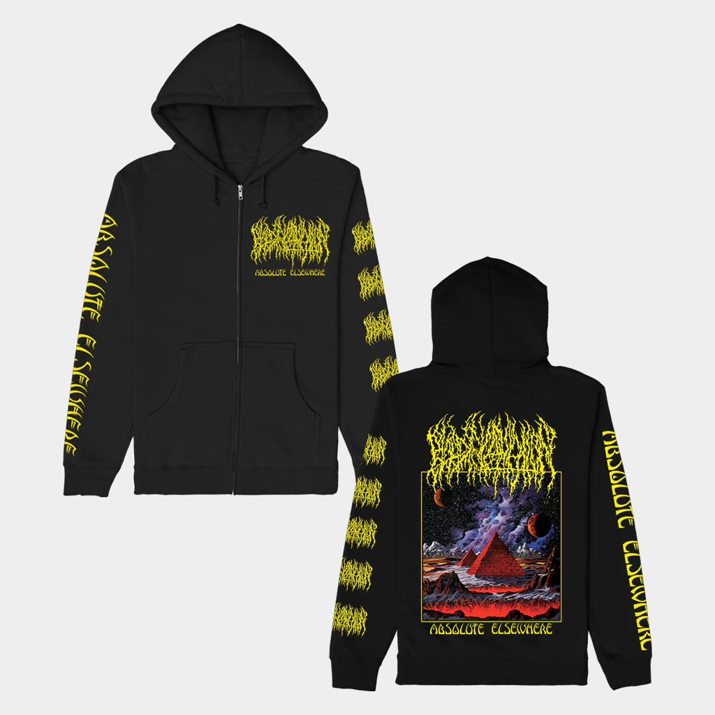 Blood Incantation Merch 2026 Absolute Elsewhere Zip Hoodie Black Music Related Gifts For Guys