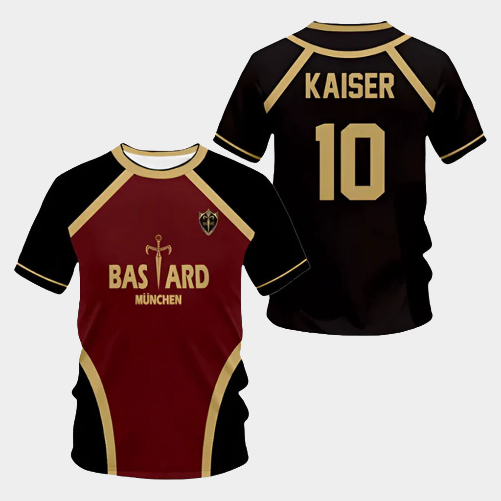 Blue Lock Merch 2026 Blue Lock Bastard Munchen #10 Kaiser Jersey Gift For Brothers