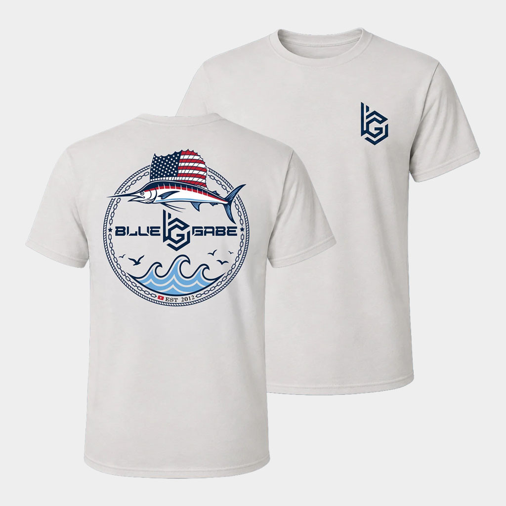 Bluegabe Merch 2026 BlueGabe USA Sailfish T-Shirt Fishing Lover Gift For Dad