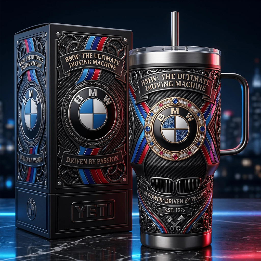 BMW M Power Driven By Passion Est 1972 Tumbler Car Lover Gears Birthday Gift For Father