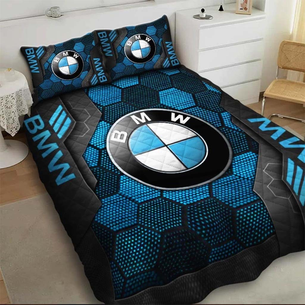 BMW Sport Quilt Bedding Set Bedroom Decor Ideas Best Gift For Dad