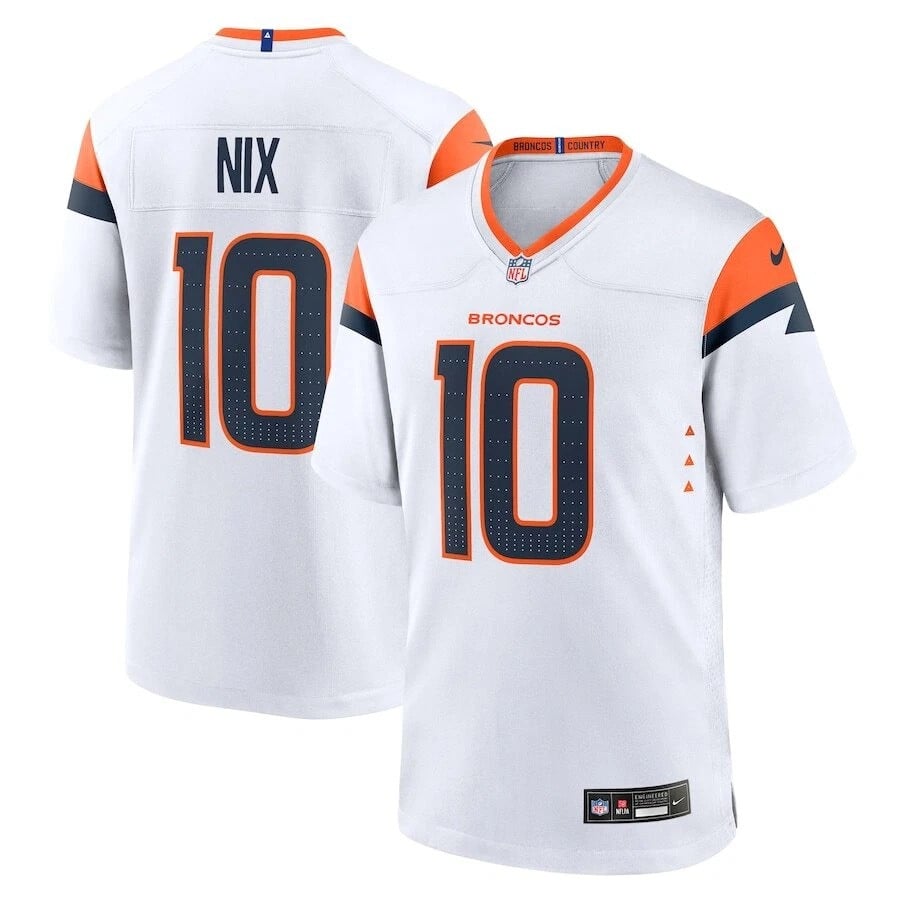 Bo Nix Denver Broncos 2025 Official Game Jersey - White