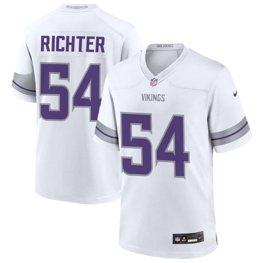 Bo Richter Minnesota Vikings 2025 Alternate Game Jersey - White